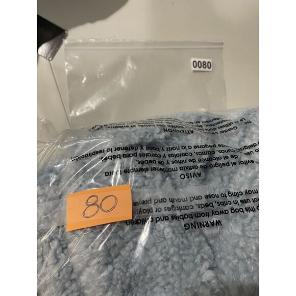 Levis Light Blue Faux Fur Sherpa Jacket Womens S Polyester Quilted Lining Warm - Picture 15 of 16